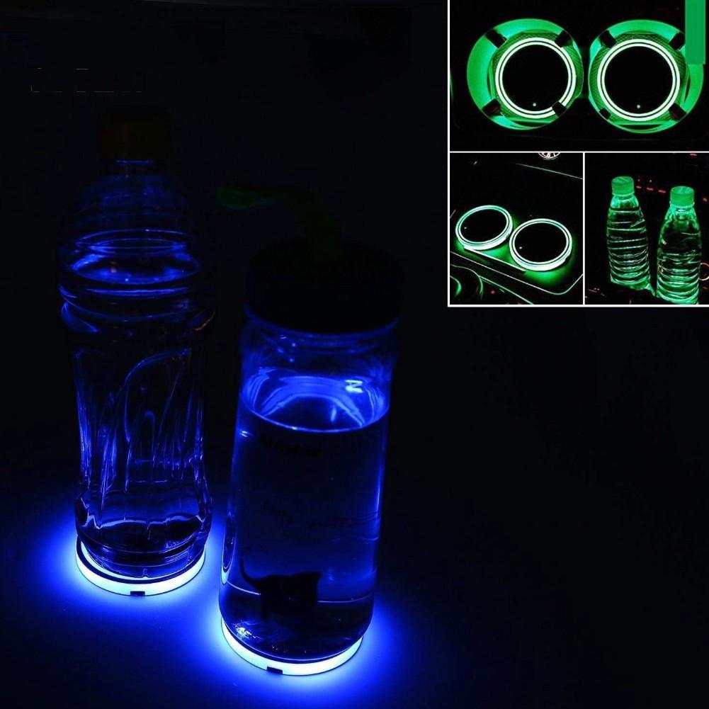 Tấm lót cốc đèn LED sáng tạo trang trí nội thất xe hơi