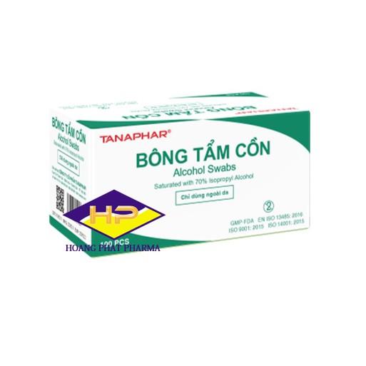 Combo 2 Hộp Bông tẩm cồn Hộp 100 miếng