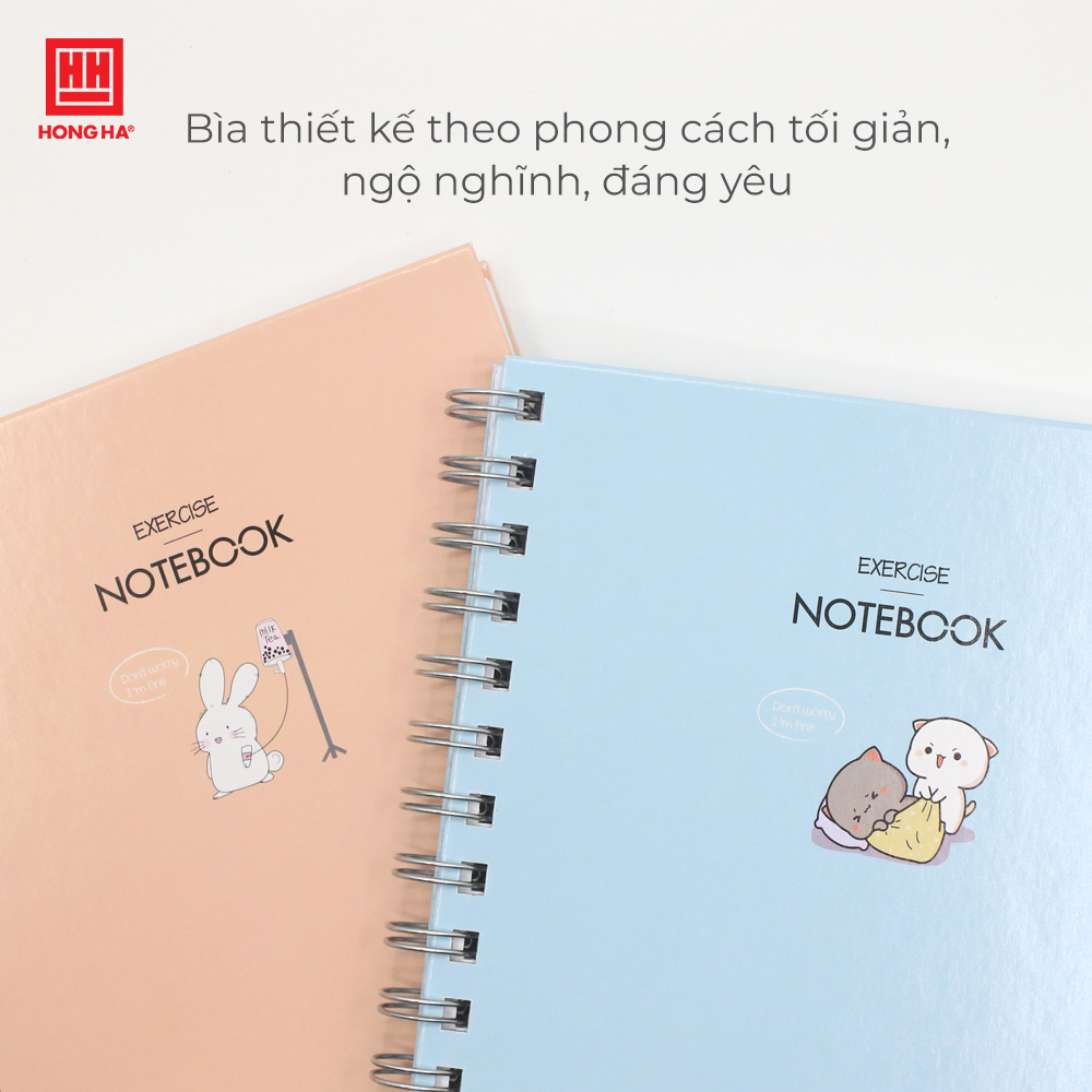 Sổ lò xo kép A5 Hồng Hà 200 trang bìa cứng - 4006