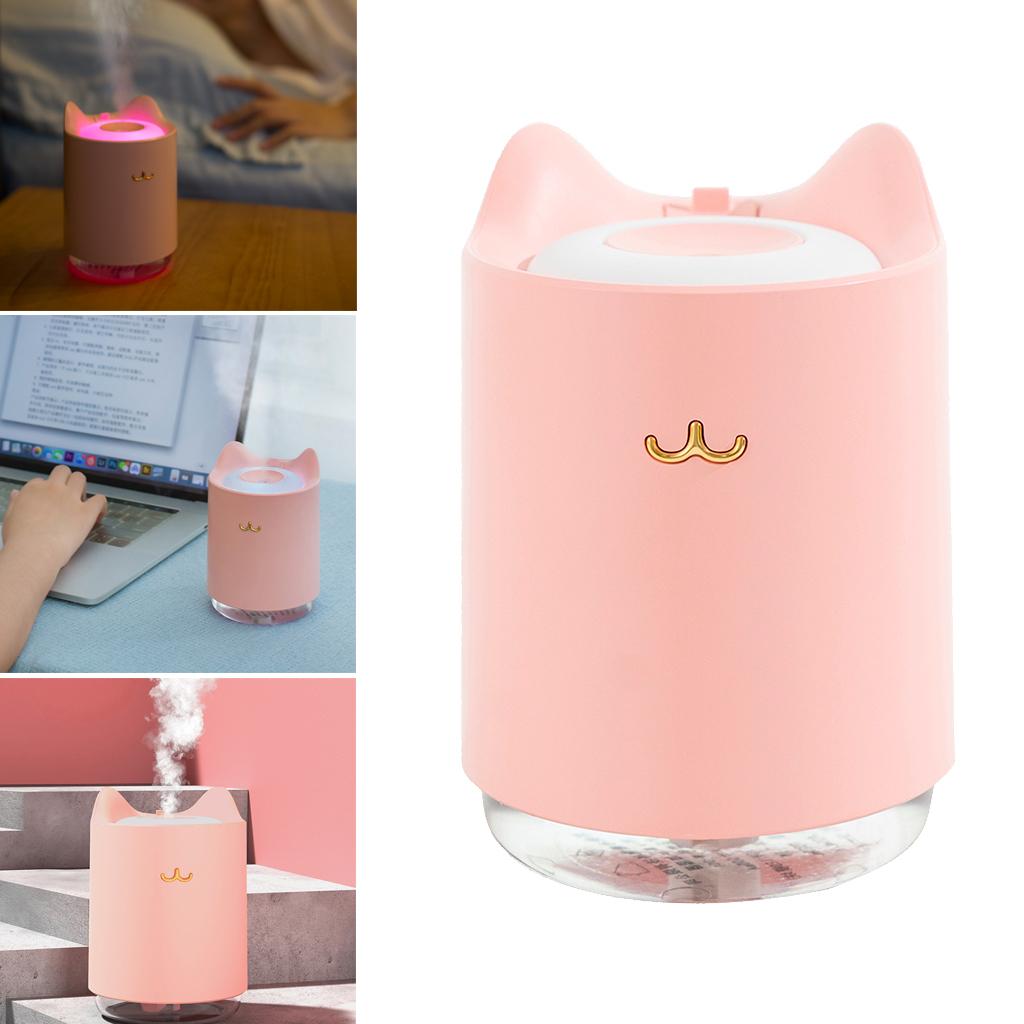 2x USB Portable Mini Humidifier, 320ml Mute Mist Humidifier, for Baby Bedroom Travel Office Home Desktop