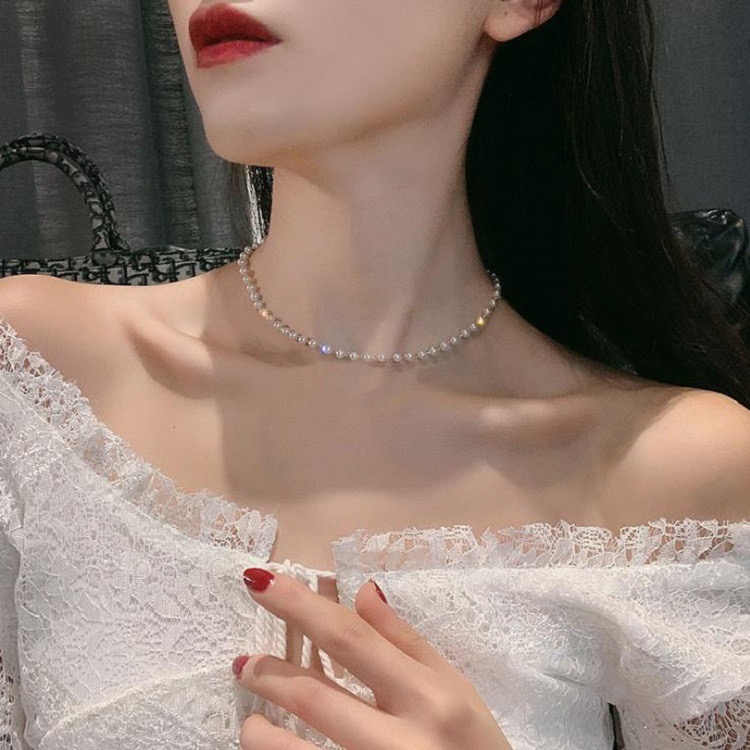 Vòng cổ chocker ngọc - dây chuyền ngọc trai nhân tạo