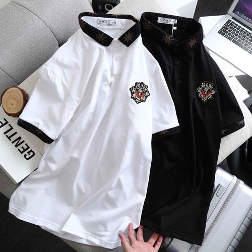 Áo Thun Nam Polo Cổ Trụ Logo Sư Tử