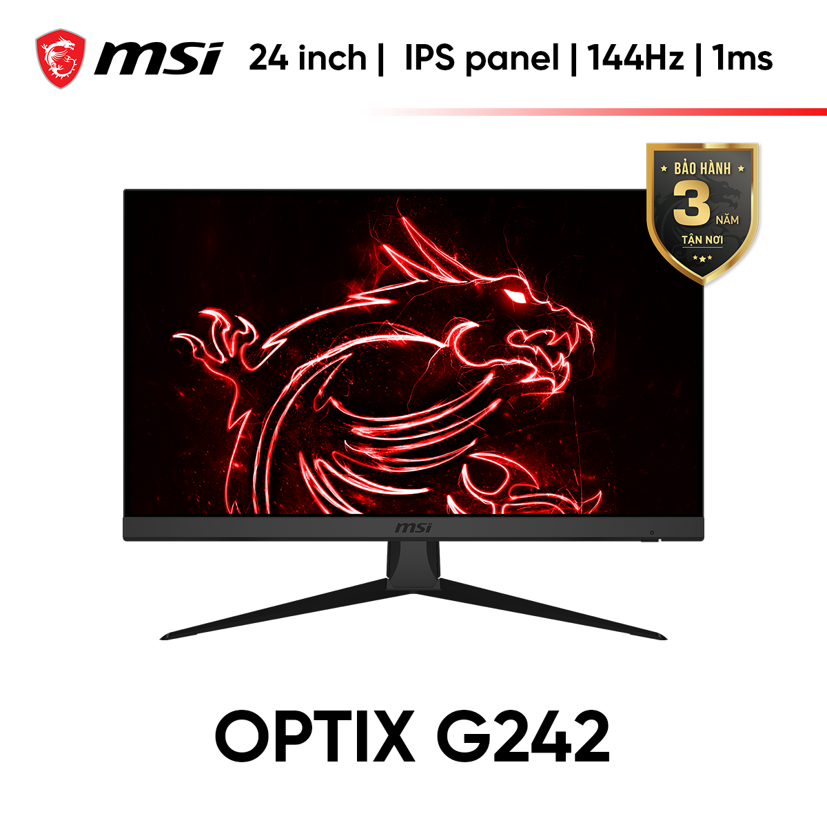 Màn hình Gaming MSI Optix G242 24 Inch (FHD/IPS/144Hz/1ms) - Hàng chính hãng