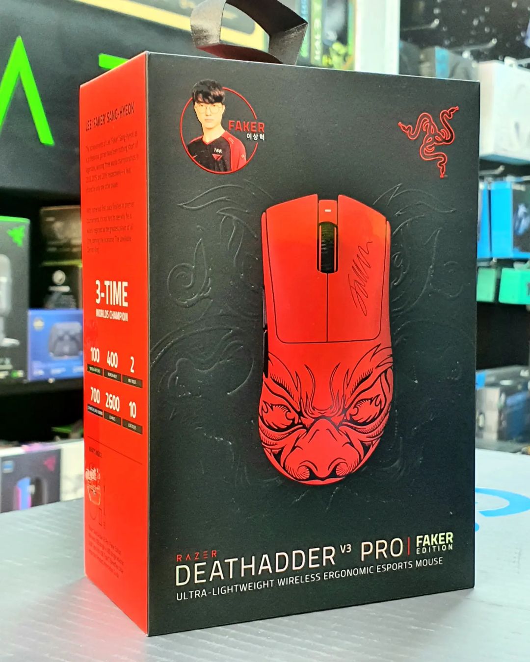 Chuột Gaming không dây Razer DeathAdder V3 Pro-Faker Edition - Hàng chính hãng