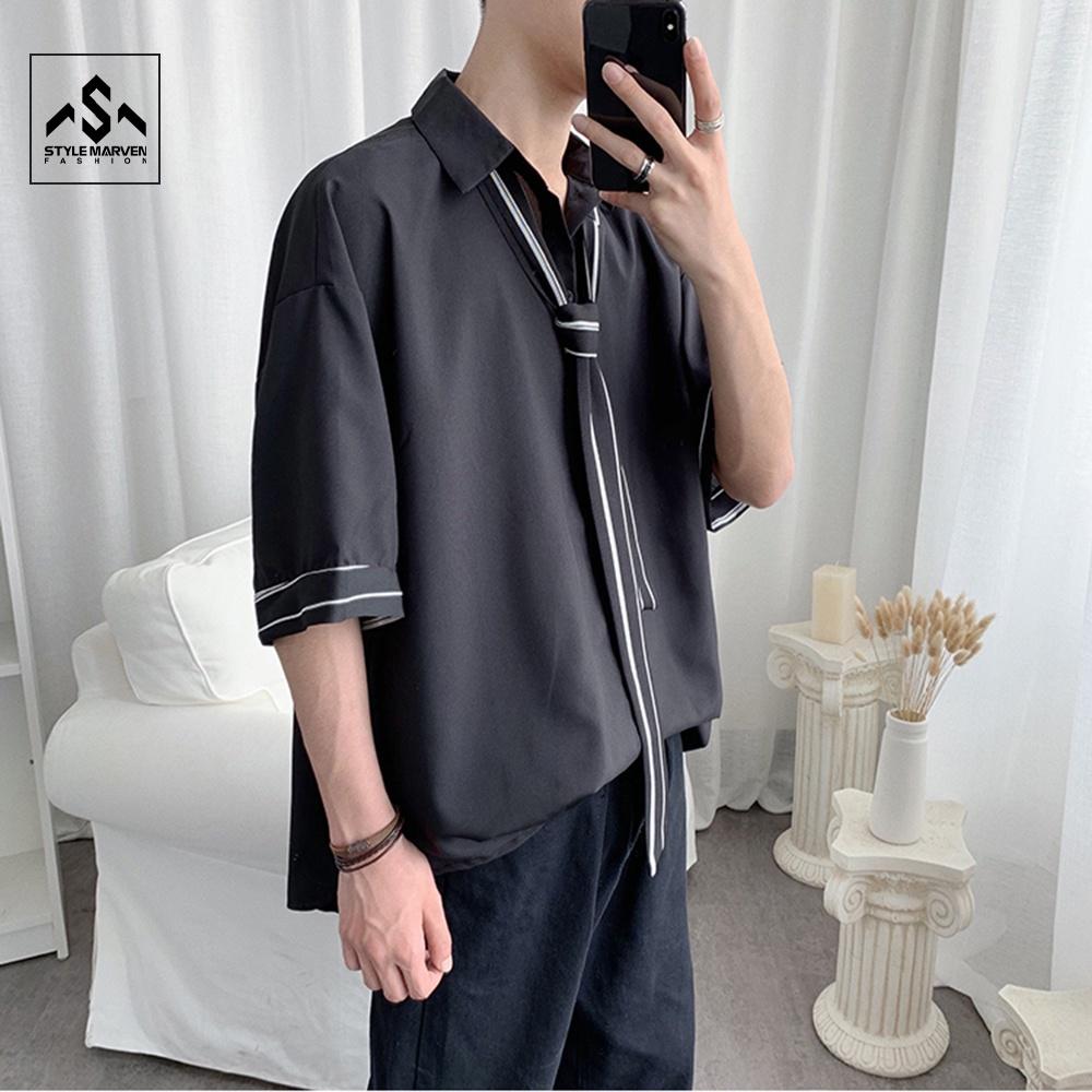 Áo Sơ Mi Nam Ngắn Tay Phong Cách Hàn Quốc Stylemarven - AO SOMI 9000015C