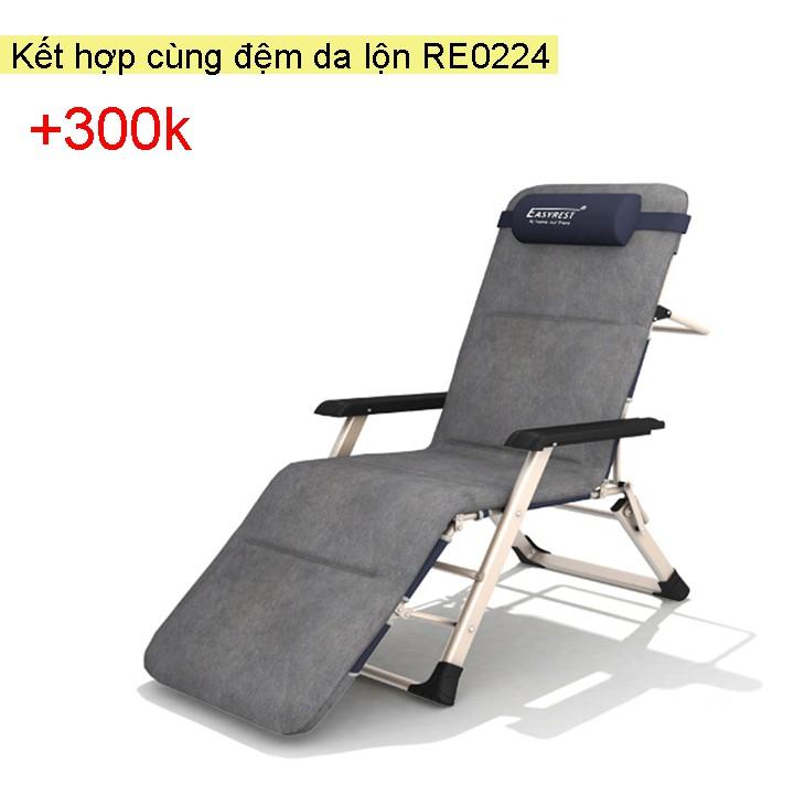 re0254 Ghế xếp nằm ngủ trưa văn phòng thư giãn - Ghế xếp khung thép gấp gọn tiện lợi