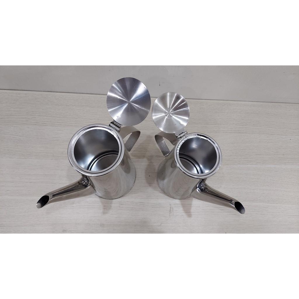 Bình inox,ấm inox 304 có vòi rót, đựng trà cafe
