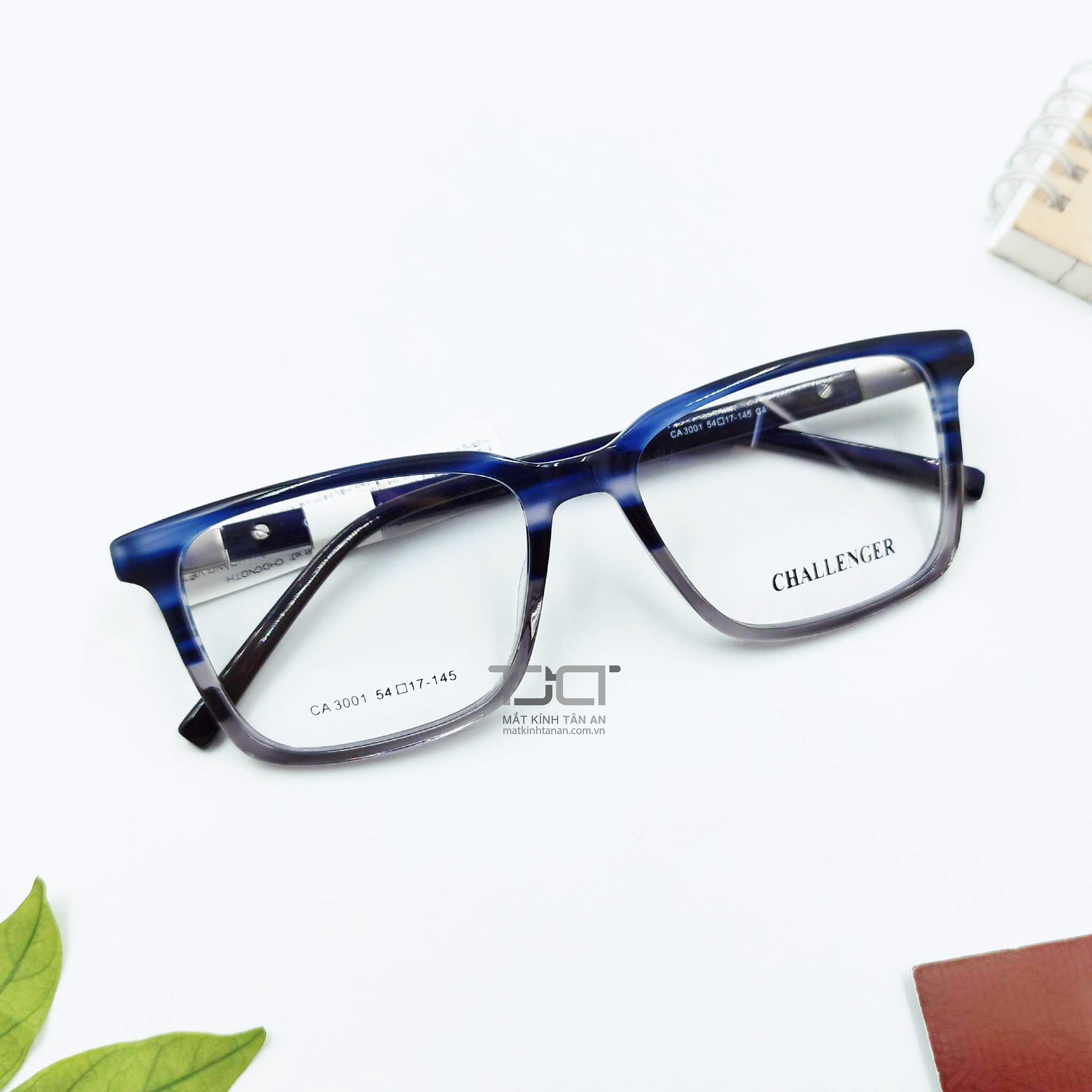 GỌNG KÍNH CẬN UNISEX, PHOM VUÔNG, CHÍNH HÃNG CHALLENGER CA3001-C4