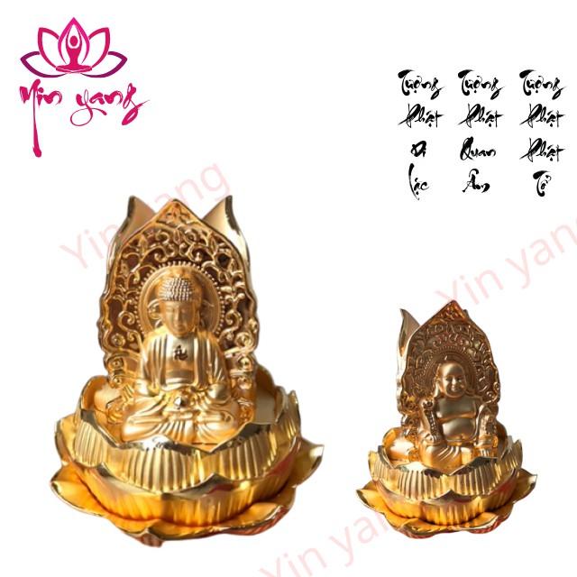 Tượng Phật Như Lai - Di Lặc - Quan Âm 3 Mặt Để Xe Hơi Ô Tô cao cấp, chất lượng