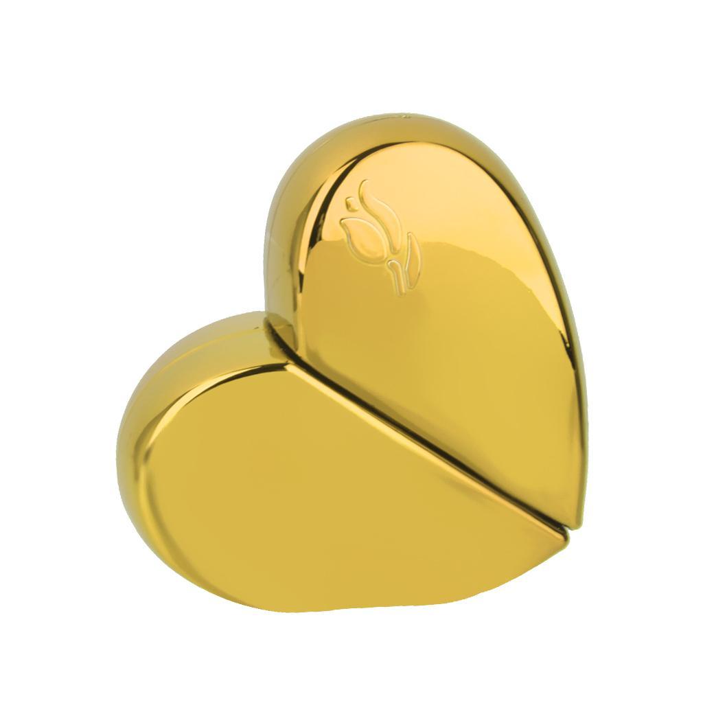 2X Heart Shape Empty Perfume Bottle Plastic Fragrance Scent Atomizer 25ml Gold