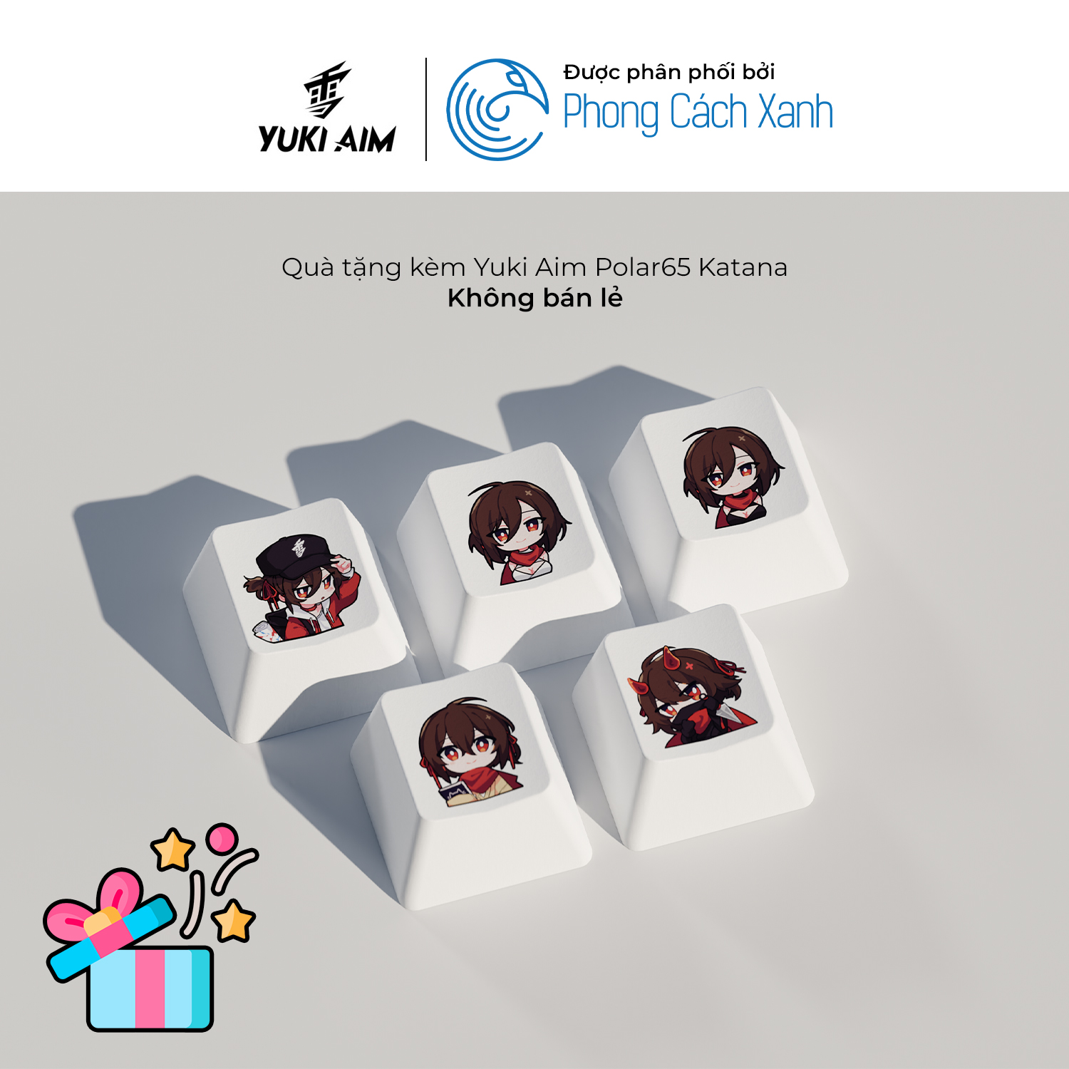 Bàn phím cơ Yuki Aim Polar 65 Katana Edition - Hiragana - Hàng Chính Hãng