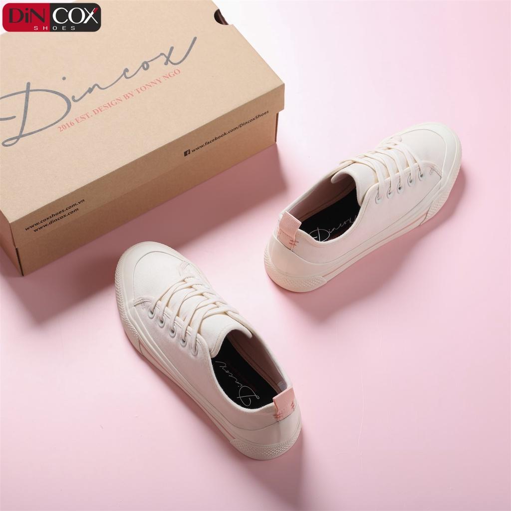 Hình ảnh Giày Sneaker Vải Nữ DINCOX C20 Nữ Tính Sang Trọng Off/White