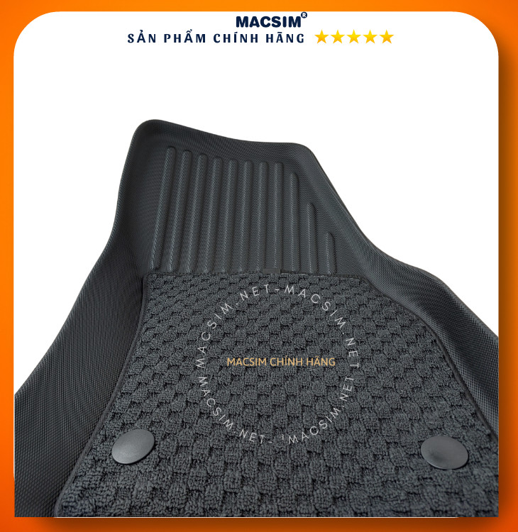 Thảm lót sàn ô tô 2 lớp cao cấp dành cho xe Skoda Kodiaq 2023 nhãn hiệu Macsim chất liệu TPV-3 hàng ghế