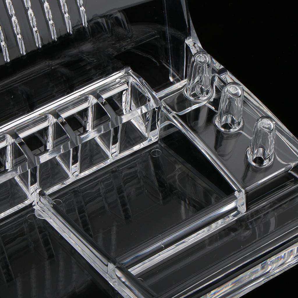 Cosmetic Jewelry Display Holder Lipstick Rack Eyeshadow Brushes Storage Case