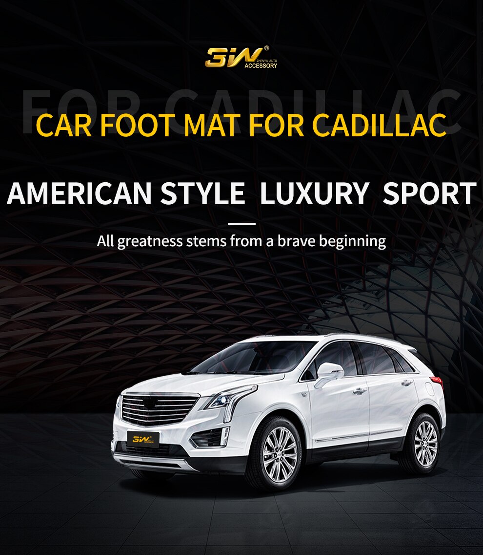 Thảm lót sàn xe ô tô Cadillac XTS 2012- đến nay nhãn hiệu Macsim 3W - chất liệu nhựa TPE đúc khuôn cao cấp - màu đen.,