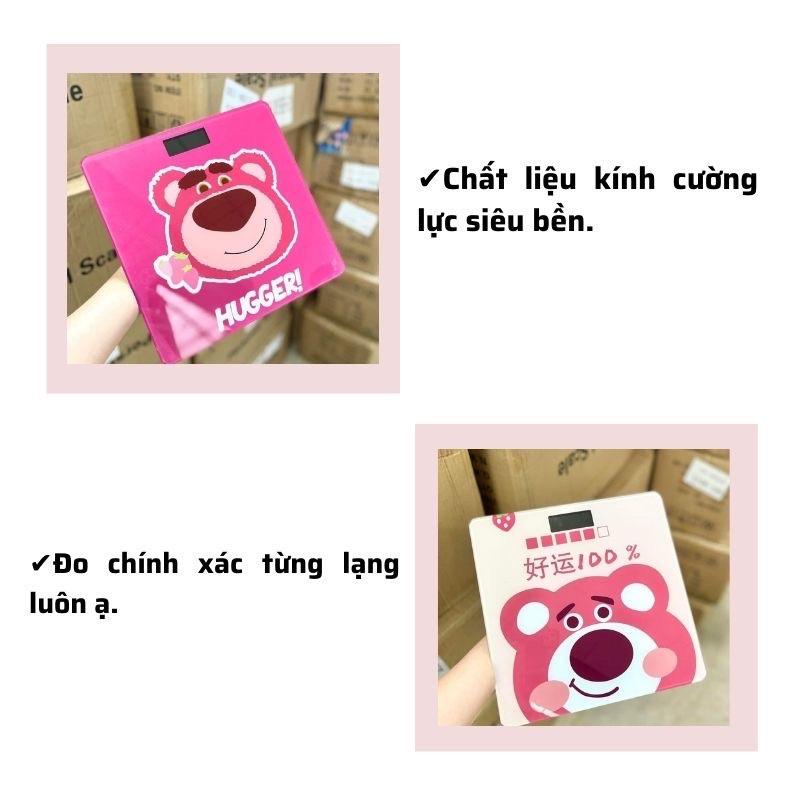 Cân Điện Tử Sức Khỏe Hình Gấu Dâu Lotso Cute