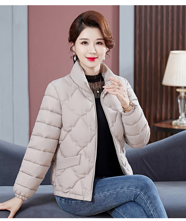 Áo Khoác Cotton Đệm Bông Mùa Thu Đông Cho Mẹ AK16 - Hàng Quảng Châu Cao Cấp