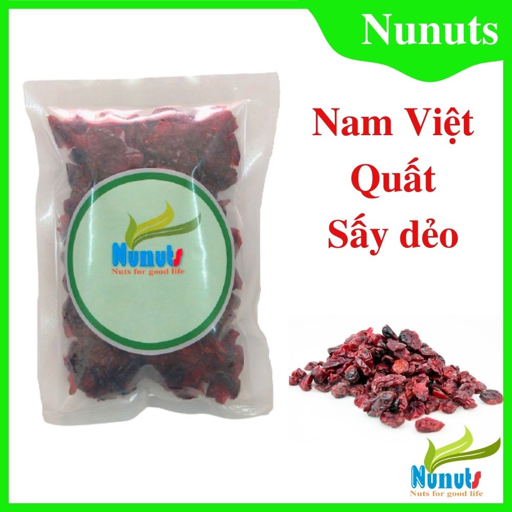 Nam việt quất sấy khô 100% tự nhiên ( gói 100g), vị chua chua ngọt ngọt, không tẩm ướp đường, ăn cực ngon Nunuts.