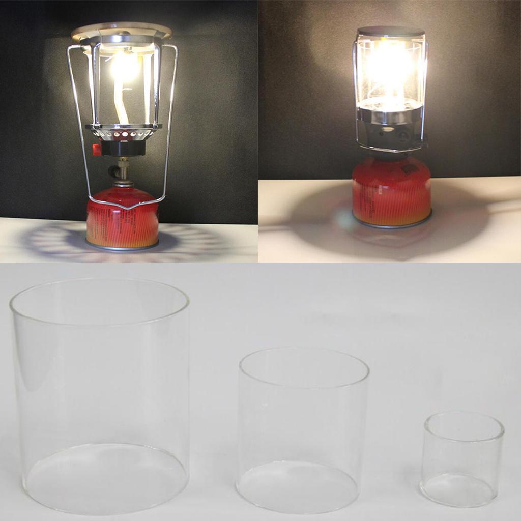 Tent Gas Lantern Lampshade - Replacemnt Glass Cover for Gas Lamp Accessory