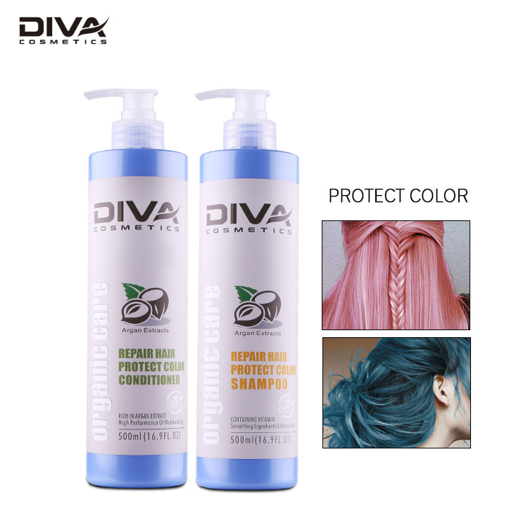 Combo Bộ dầu gội xả phục hồi giữ màu Diva 500ml