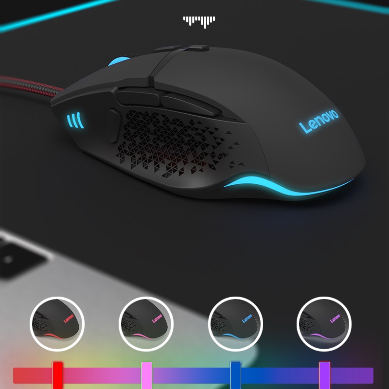 Chuột LED RGB 6400DPI Gaming Mouse Lenovo M106 - hàng nhập khẩu