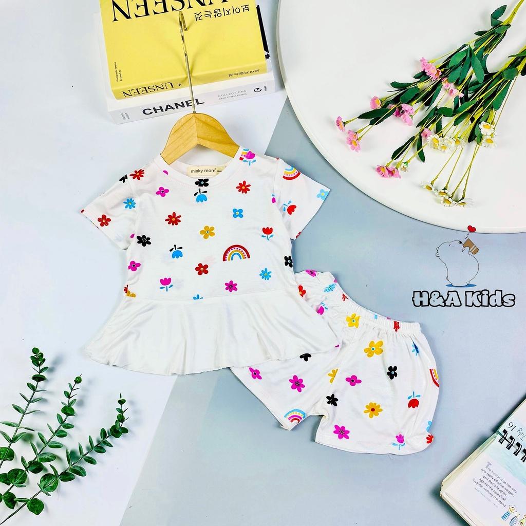 Đồ bộ bé gái, bộ mùa hè cho bé gái họa tiết trái cây con vật đáng yêu size 5-28kg chất cotton mềm mịn mát