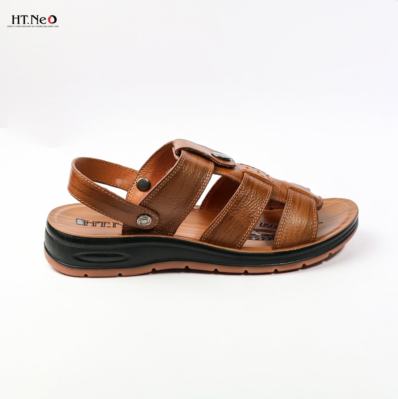 Sandal nam đế cao - Sandal nam HT.NEO 100% da bò tự nhiên, kiểu dáng và màu sắc nổi bật, quai da siêu bền chắc SD96 ):