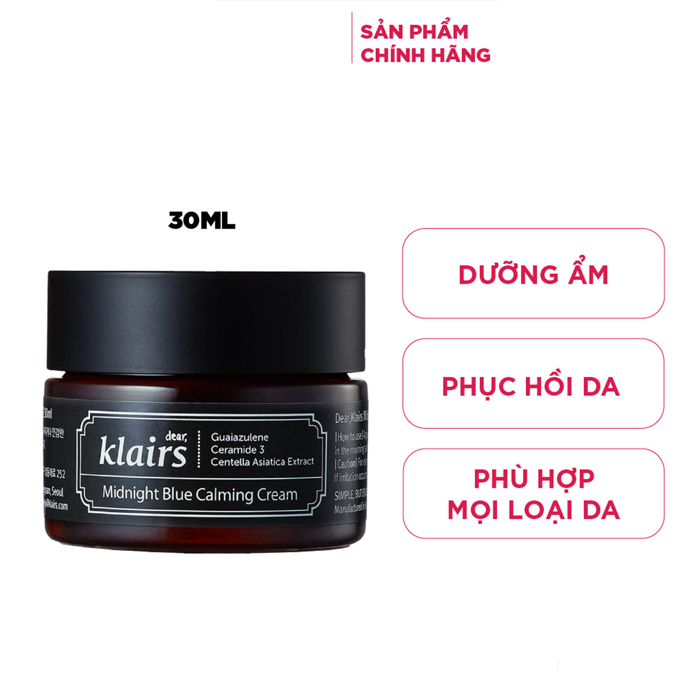 Kem dưỡng da Klairs Midnight Blue Calming Cream 30ml KDD27092