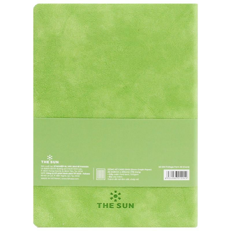 Sổ Bìa Da A5 - Caro - 176 Trang 100gsm - The Sun - Fern