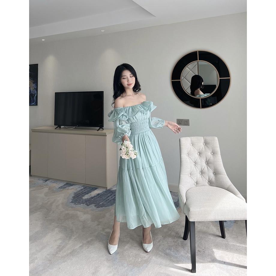 BBSTORE'S Đầm Voan Trễ Vai Đi Tiệc Đi Biển Cực Xinh -D1097