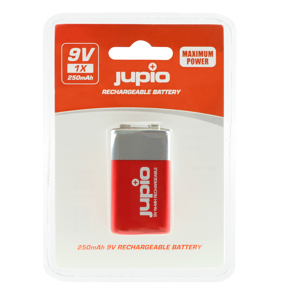 Pin vuông hàng chính hãng Jupio 9V sạc được hàng chính hãng Jupio 250mAh vỉ 1 viên