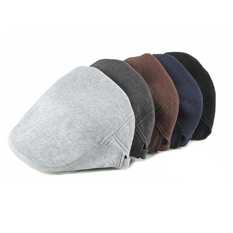 Bông Có Thể Điều Chỉnh Newsboy Mũ Lưỡi Trai Nam Nữ Casual Mũ Nồi Trai (Mềm Mại Màu Lái Xe Cabbie Nón Lưỡi Trai Unisex Đen Xám nón