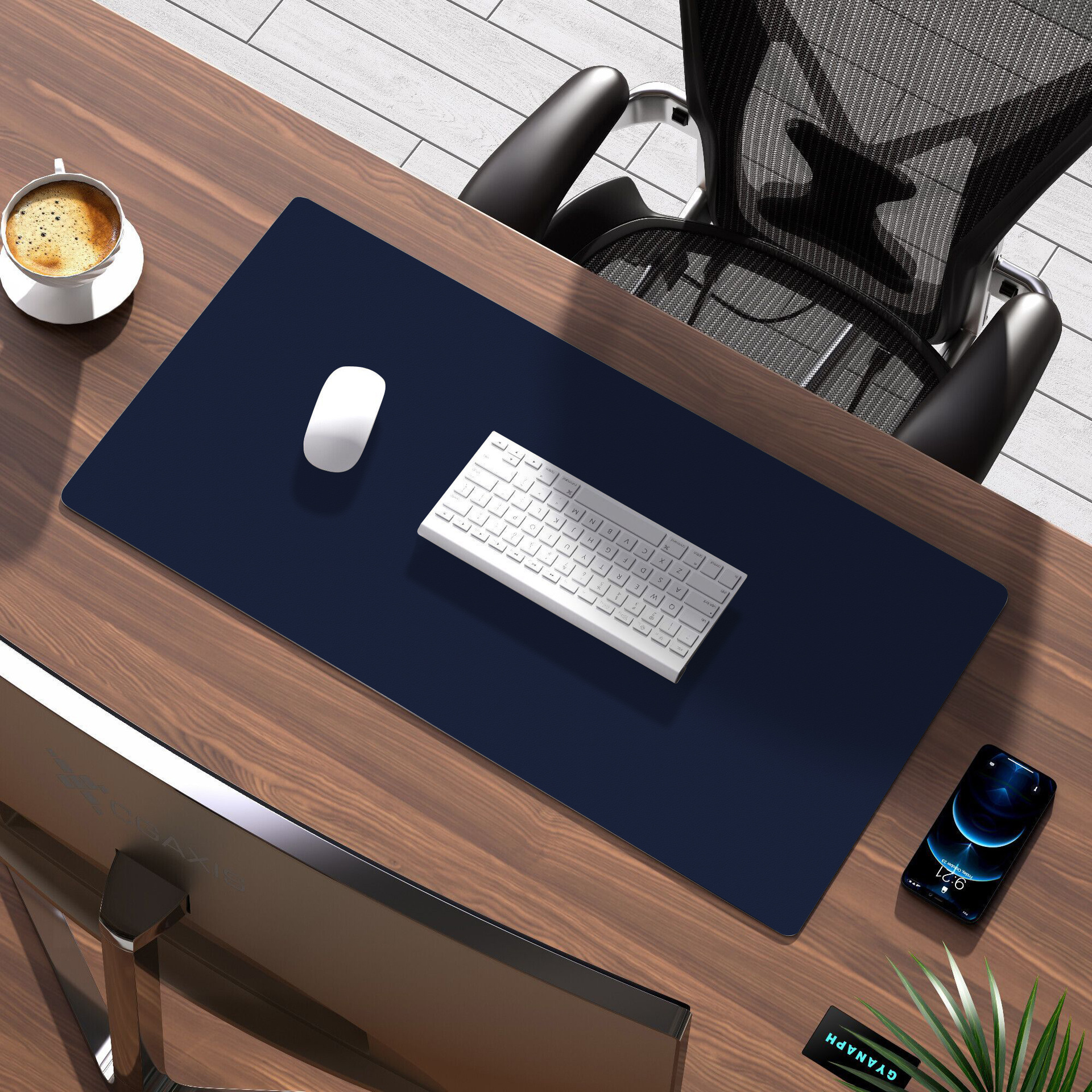 Deskpad da tấm di chuột miếng lót chuột khổ lớn, thảm da trải bàn làm việc 60x30cm - Hàng chính hãng