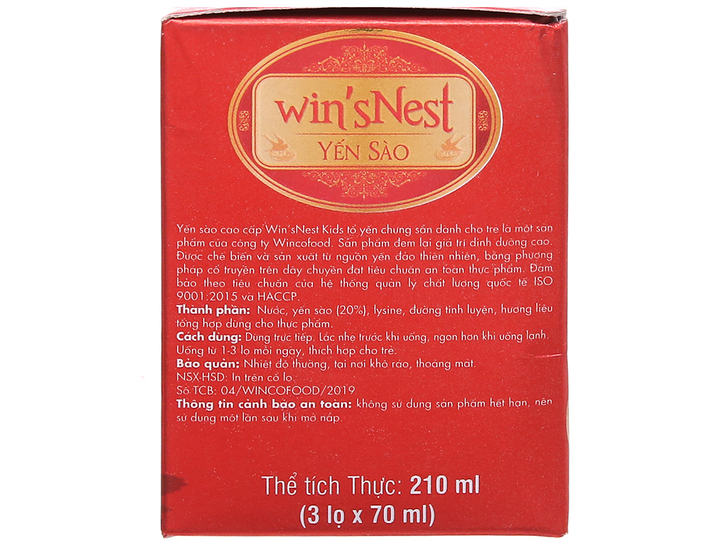 Combo 12 lọ Yến sào cao cấp win'sNest tổ yến chưng sẵn dành cho trẻ em 20% (70 ml/ lọ)