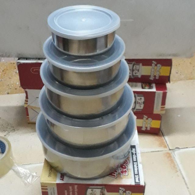 BỘ THỐ 5 CÁI IXO ĐỂ THỨC ĂN VÀ TỦ LẠNH