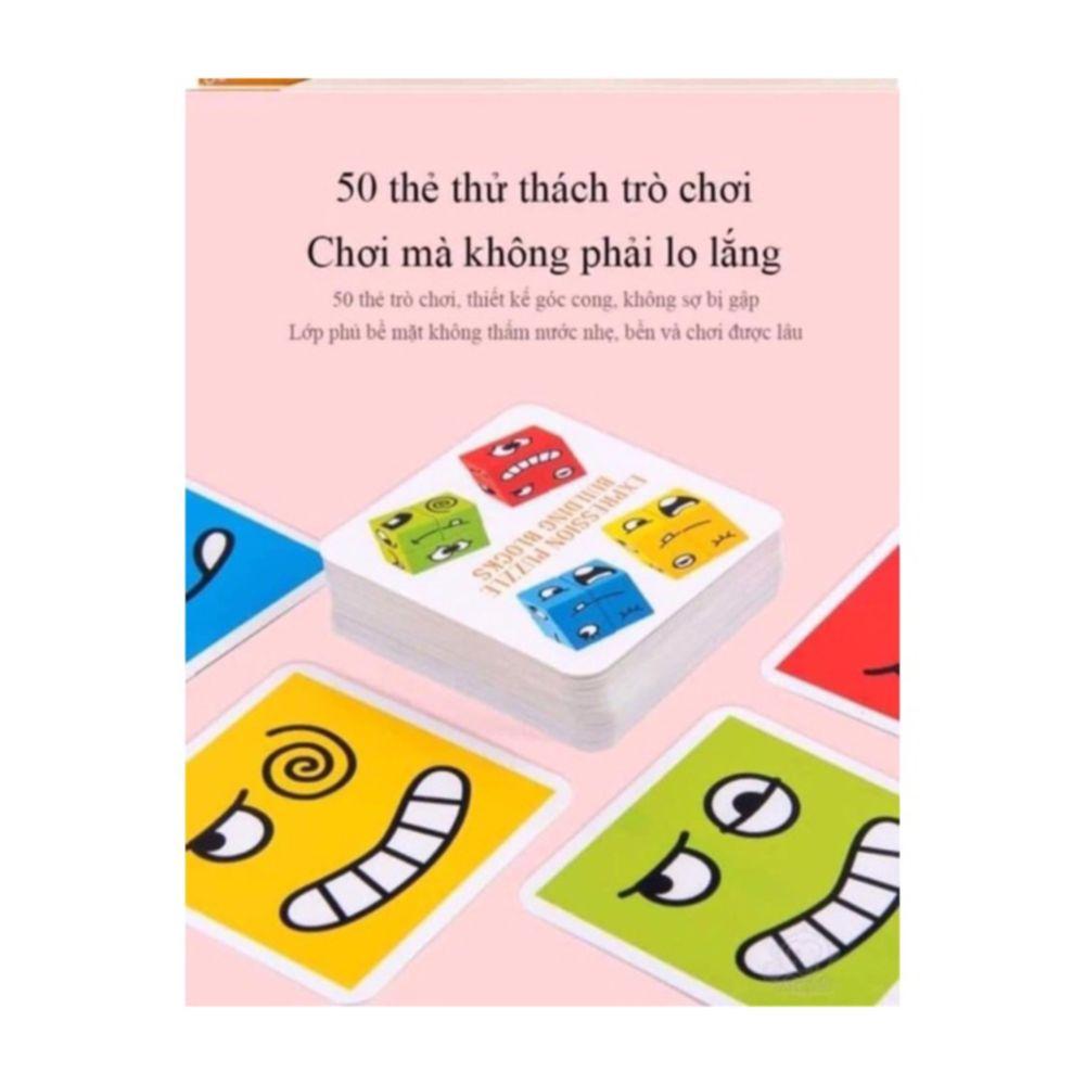 Bộ đồ chơi xếp hình thay đổi biểu cảm khuôn mặt rèn tính kiên trì, tư duy, sáng tạo cho bé