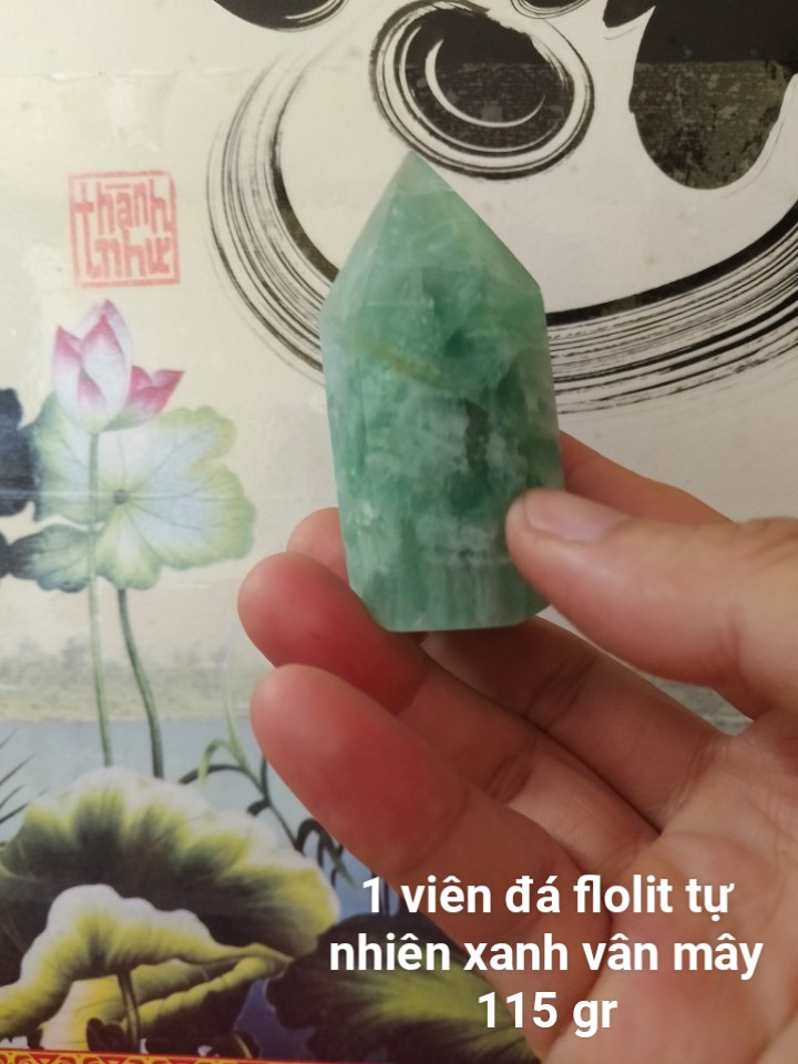 Trụ Đá Flourite Tự Nhiên Màu Xanh, Đá Thanh Tẩy Giúp Hỗ Trợ Reiki, Thiền Định, Sưu Tầm, Chặn Giấy