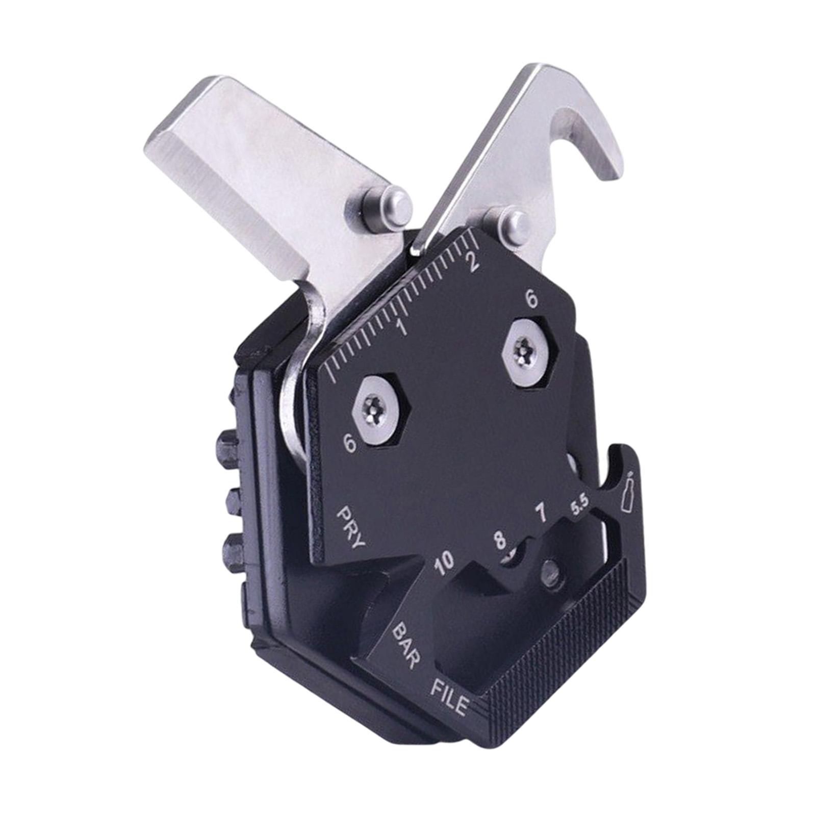 Multitool Card Keychain Pocket Tool Aluminum Alloy Screwdriver Seat Belt Cutter Ruler Useful Keychains Key Chain Tool Set for Hiking Fishing