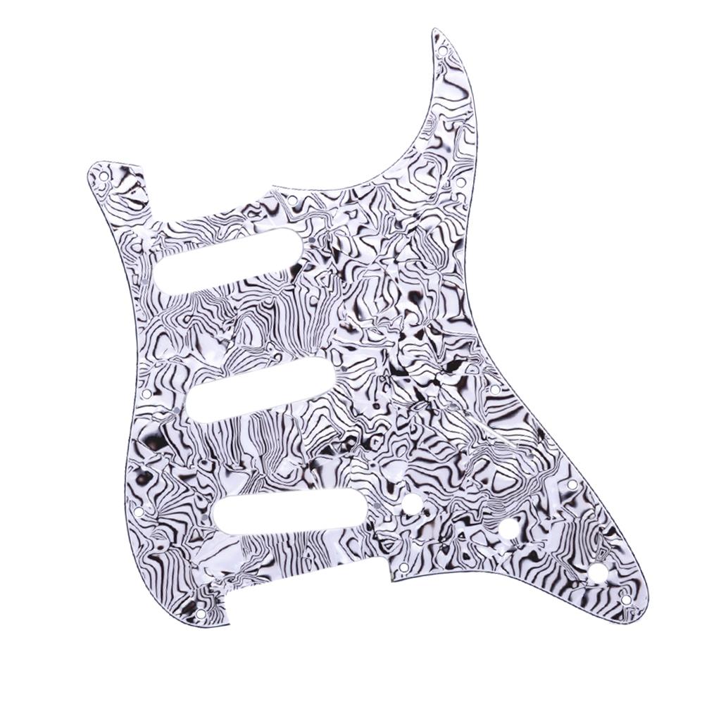 Electric Guitar Pickguard 3-Ply SSS Scratch Plate For ST SQ Strat Style Guitars