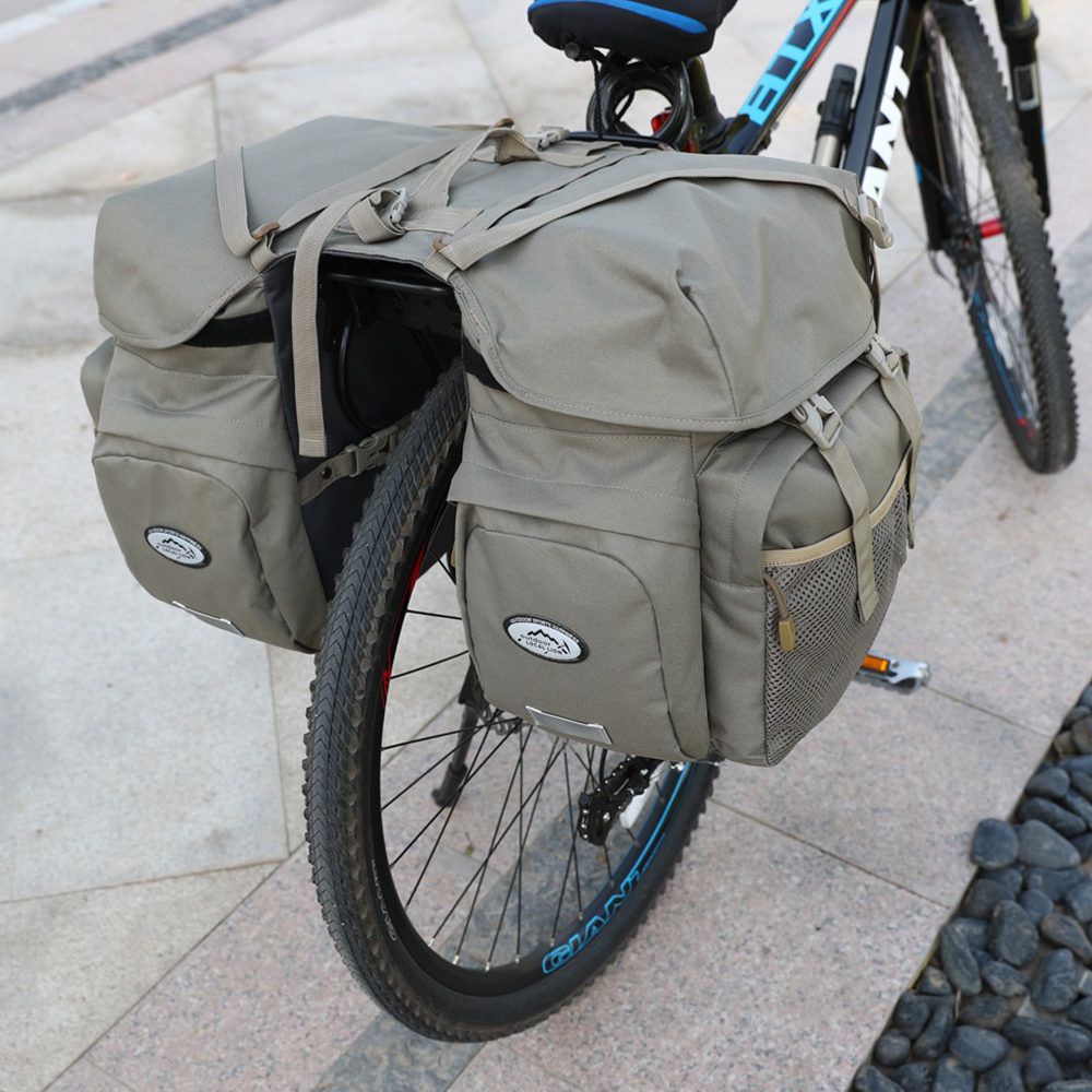 Túi đựng đồ, 50 lít gắn yên sau xe đạp, không thấm nước, có nắp che mưa