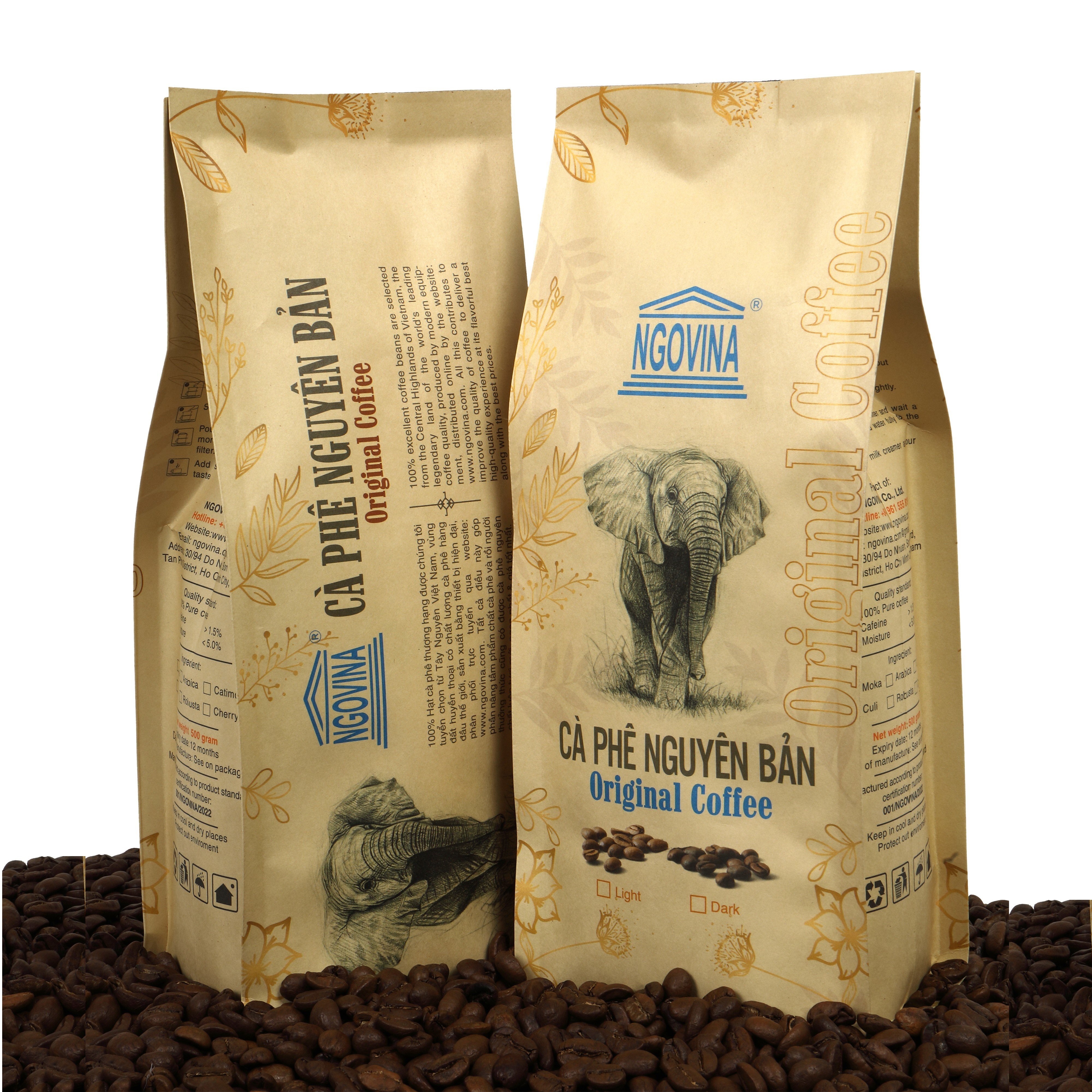 Cà Phê Ngovina - Arabica Cầu Đất - 1KG Dạng Bột