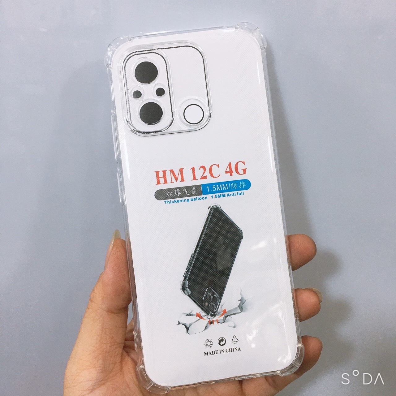 Ốp lưng dành cho Xiaomi Redmi 12C dẻo trong chống sốc 4 góc cạnh