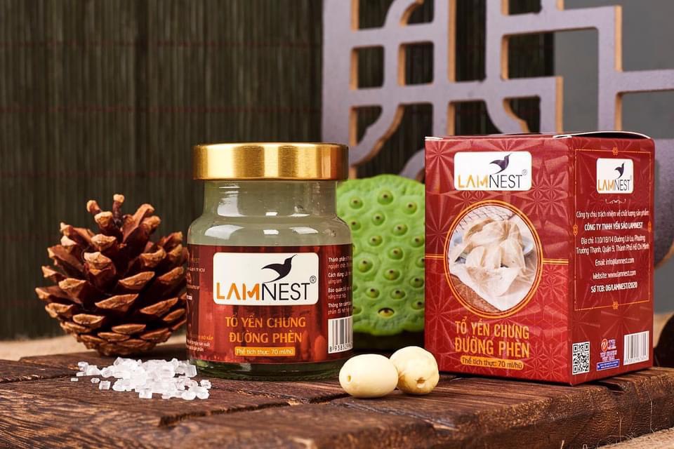 Combo 3 hủ yến chưng ĐƯỜNG PHÈN 28% yến bổ dưỡng - Lamnest