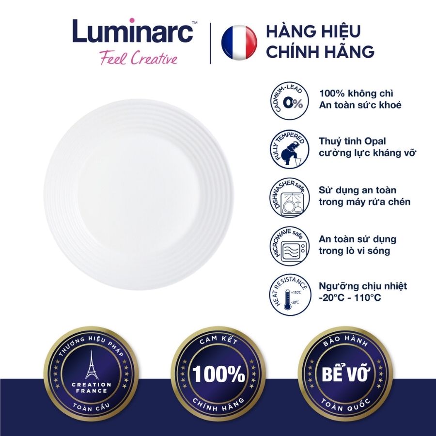 Bộ 6 Đĩa Sâu Thuỷ Tinh Luminarc Harena 23cm - LUHAN5806