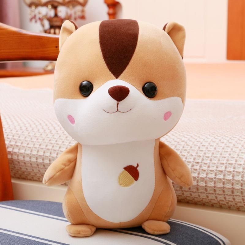 Gấu bông con sóc dễ thương, sóc con đáng yêu siêu cute (25cm---&gt;38cm) vải miniso 4 chiều mềm mại cao cấp, an toàn cho trẻ nhỏ