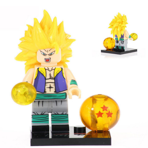 Mô hình nhân vật Dragon Ball Broly Trunks Gotenks Latiz Minifigure 08