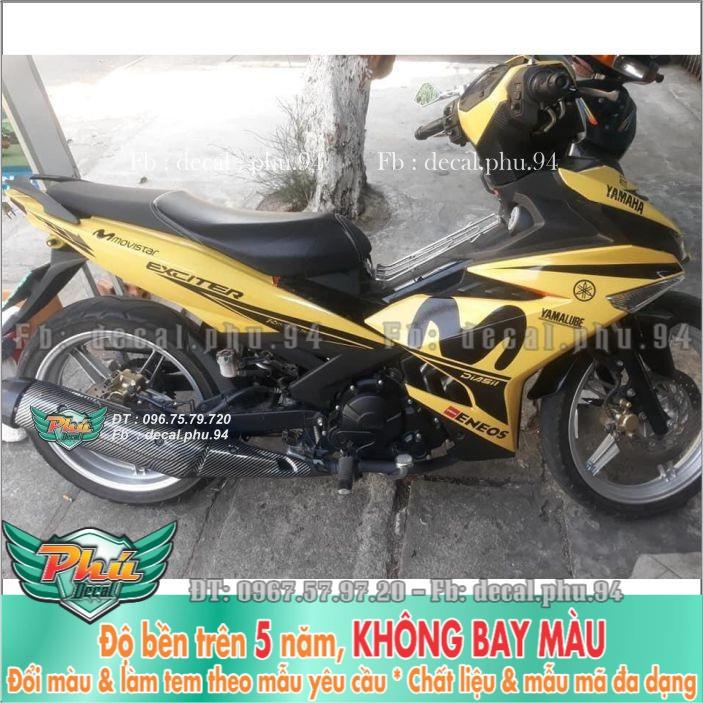 Tem rời Exciter 150 Movistar vàng đen
