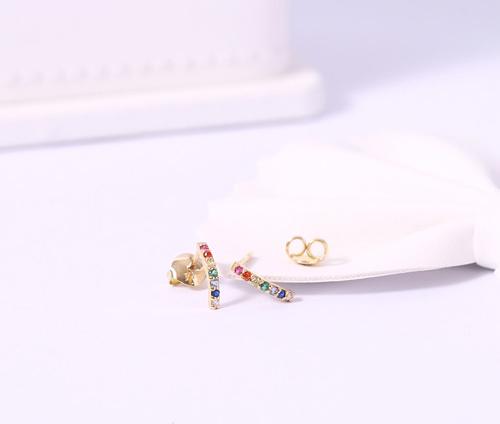 Bông tai bạc cầu vồng cao cấp sang trọng cá tính Gix Jewel BT18