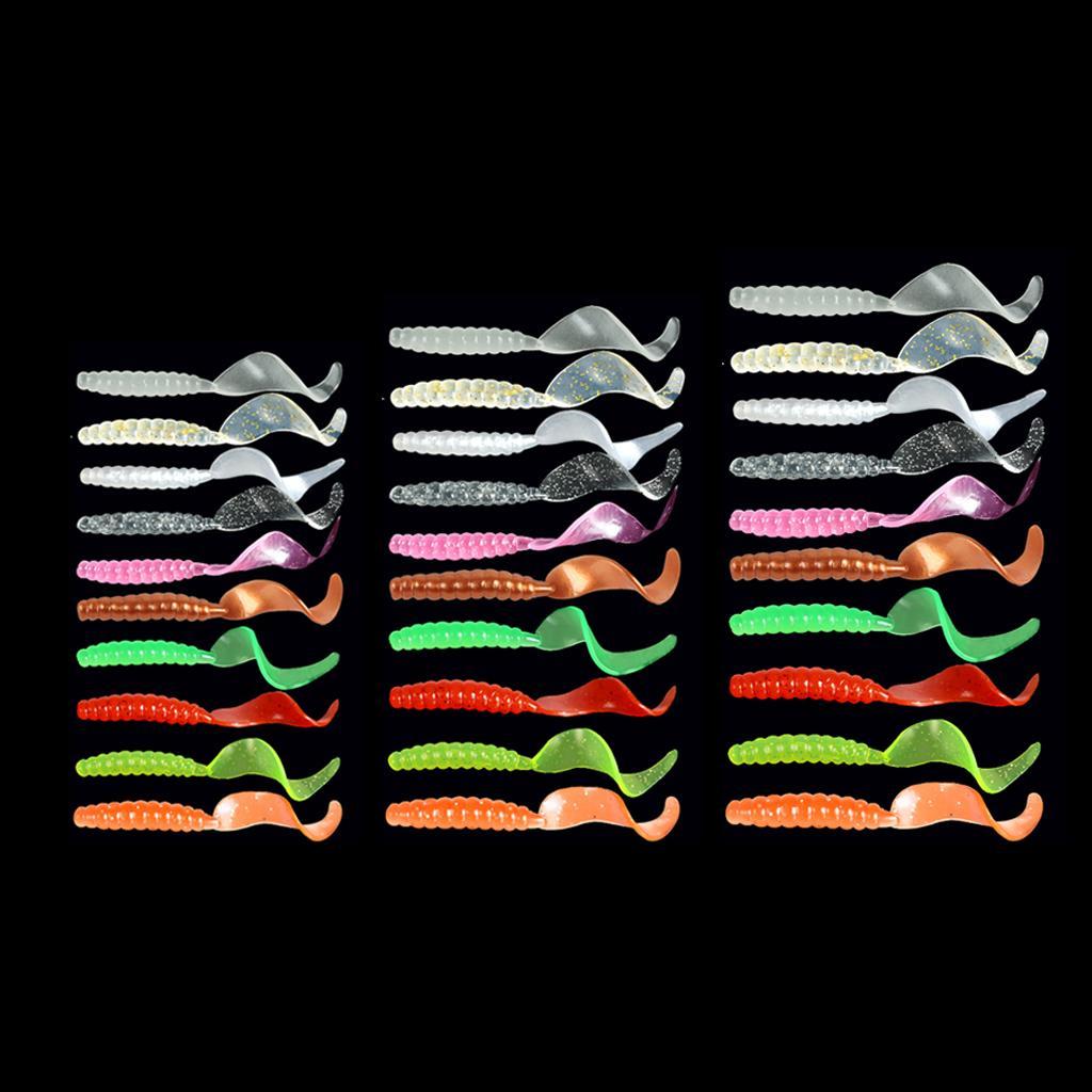 Fishing Bait Lures Realistic Swimbait Artificial Grub Worm Soft Gear Tackles