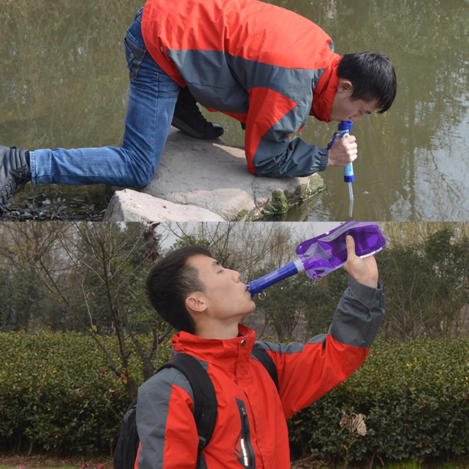 Portable Purifier Water Filter Straw Camping Travel Emergency Survival Tool